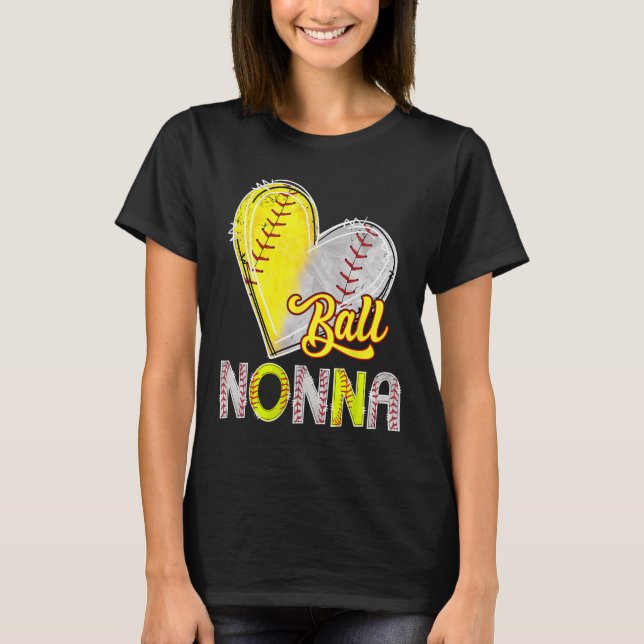 Ll Nonna Heart Sell Softll Lover Nonna Of Both  T-Shirt (Vorderseite)