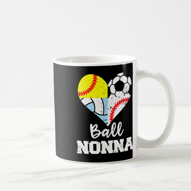 Ll Nonna Soccer Sell Softll Volleyll Player Nonna  Kaffeetasse (Rechts)