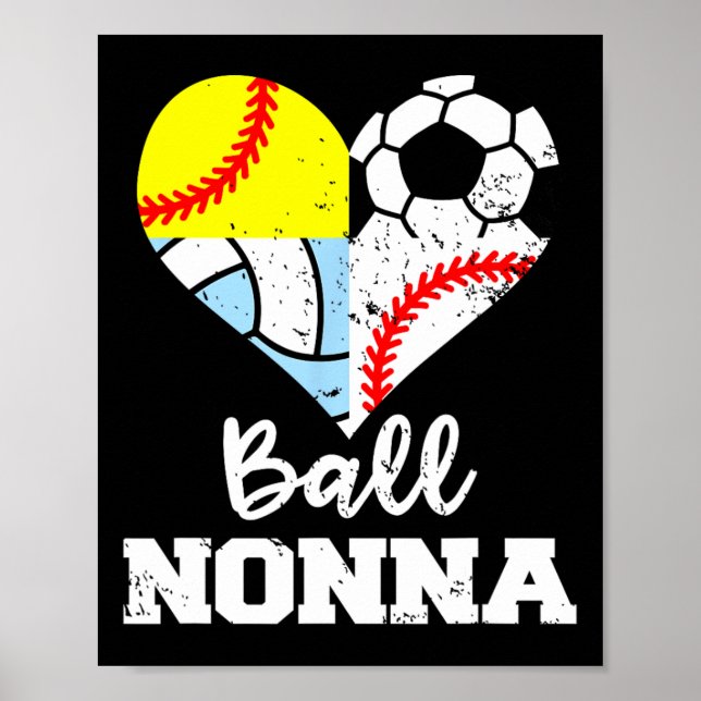 Ll Nonna Soccer Sell Softll Volleyll Player Nonna  Poster (Vorne)