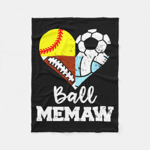 Ll Oma Lustiger Fußball Fußll Softll Volleyll Spie Fleecedecke