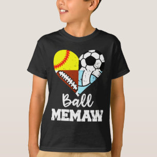 Ll Oma Lustiger Fußball Fußll Softll Volleyll Spie T-Shirt