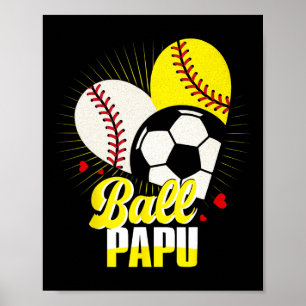 Ll Papu verkauft Softll Fußball Lustig Süß Xmas Poster