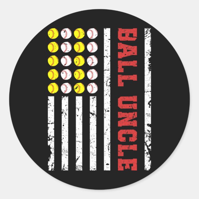 Ll Uncle Us Flag verkaufen Softle Uncle Llers Runder Aufkleber (Vorderseite)