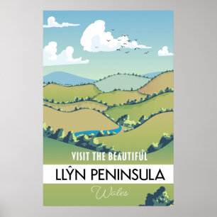 LlÆn Peninsula Wales Urlaubsposter. Poster