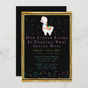 Llama 00. Fiesta Geburtstagsparty Einladung
