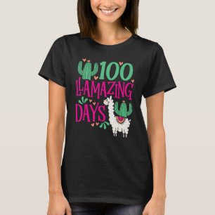 Llama 100 Llamazing Days of School - Niedliche Mäd T-Shirt