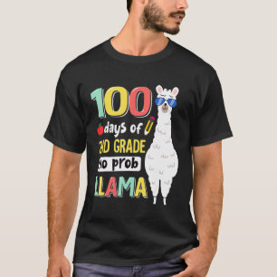 Llama 100 Tage Schule 2. Klasse Mädchen Junge Kei T-Shirt
