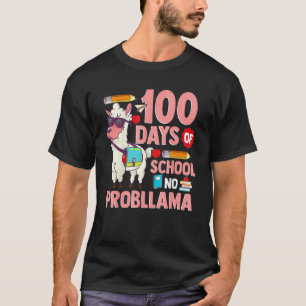 Llama 100 Tage Schule Kein Probllama Lehrer Stud T-Shirt