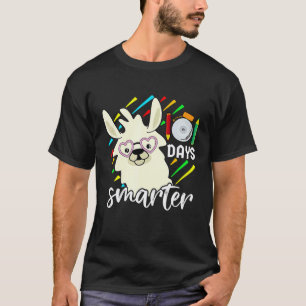 Llama 101 Tage schlauer Alpaka Liebhaber 101. Schu T-Shirt