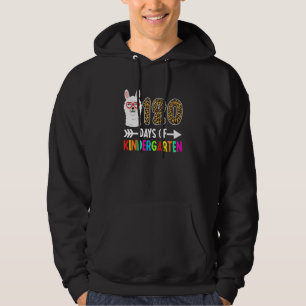 Llama 120 Tage Kindergarten 120. Schultag Hoodie