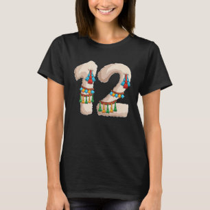 Llama 12. Geburtstagsfeier Zwölf 12 Jahre alt Bday T-Shirt