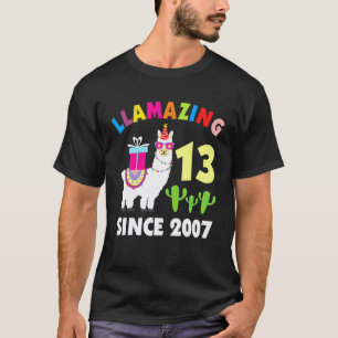 Llama 13 Jahre alte Geburtstagsfeier Llama Jungen T-Shirt