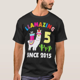 Llama 5. Geburtstag Llama Jungen Mädchen Kinder T-Shirt