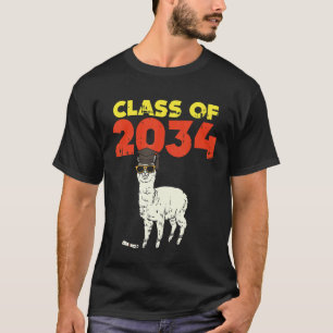 Llama-Abschlussklasse 2034 Wachse Mit Mir Abschlus T-Shirt