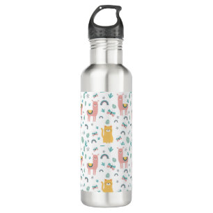 Llama Alapaca Niedlichen Tiere Boho Design Edelstahlflasche