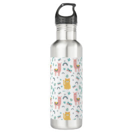 Llama Alapaca Niedlicher Tiere Boho Design Edelstahlflasche