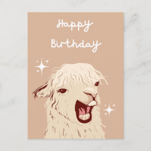 Llama Alles Gute zum Geburtstag Postkarte