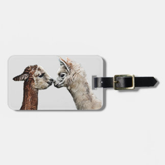 Llama Alpaca art niedlichen Text hinzufügen Gepäckanhänger