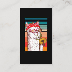 Llama Alpaca Bandana Hippie Visitenkarte