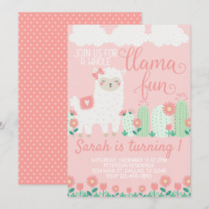 Llama Alpaca Geburtstagsparty Einladung