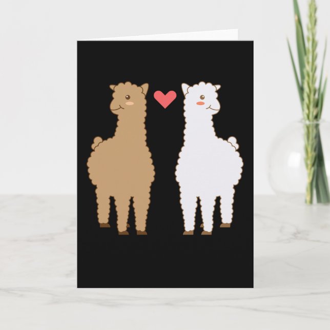 Llama Alpaca Llamas Alpacas Sweet Animal Design Karte (Vorderseite)