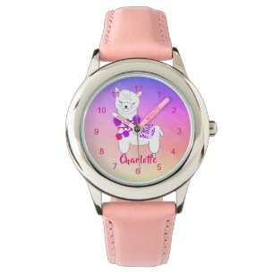 Llama Alpaca Niedliche Girls Personalisiert Armbanduhr