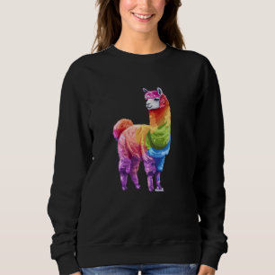 Llama Alpaca Rainbow Pride Sweatshirt