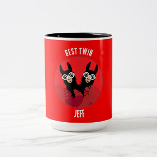 Llama Alpaca Twin Boys Zweifarbige Tasse