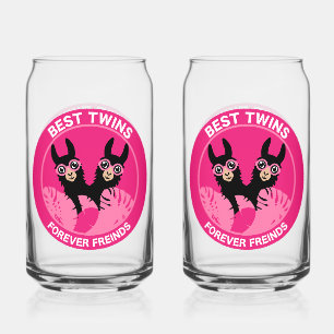 Llama Alpaca Twin Girl Dosenglas