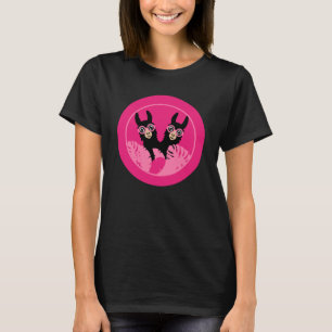 Llama Alpaca Twin Women Sistes T-Shirt
