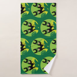 Llama Alpaca Twins Badehandtuch