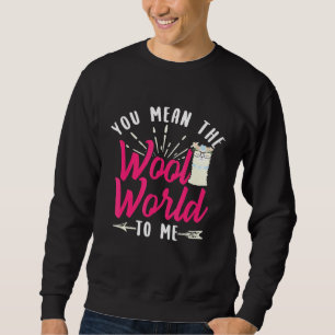 Llama Alpaca Wool World Design Sweatshirt