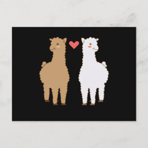 Llama Alpaka Lamas Alpakas Süßes Tierdesign Postkarte