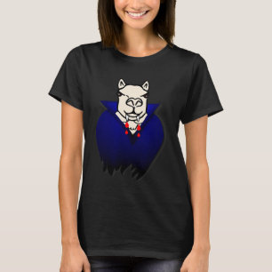 Llama Alpaka Vampirzähne Zähne Tier Halloween T-Shirt