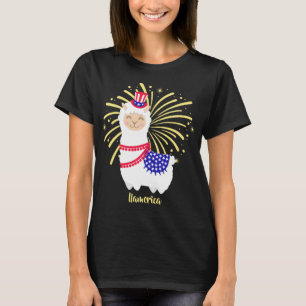 Llama American July 4. T - Shirt
