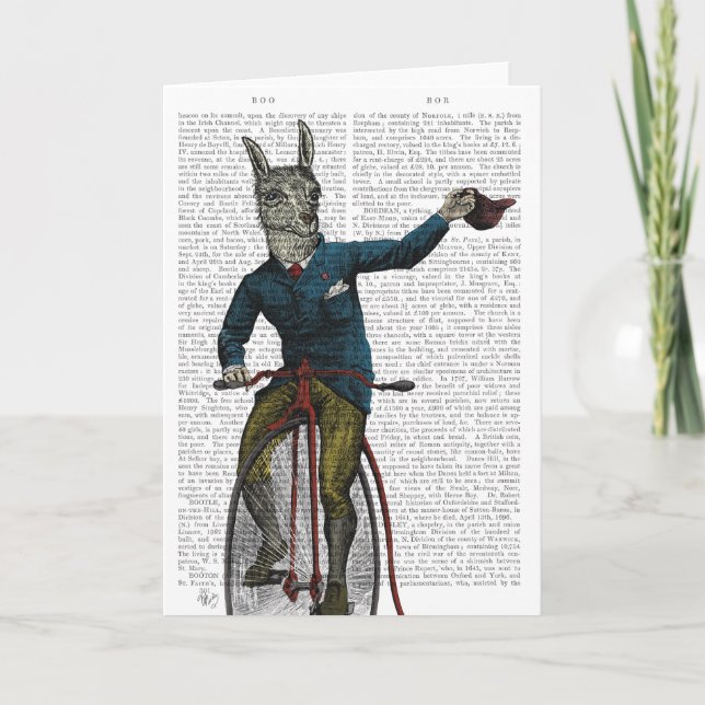 Llama auf Bike Karte (Vorderseite)