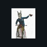 Llama auf Bike Leinwanddruck<br><div class="desc">Llama auf Bike von Fab Funky. Ein Lama kippt seinen Hut beim Fahren mit einem Vintagen Fahrrad. | 191894D</div>
