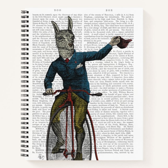 Llama auf Bike Notizbuch (Vorderseite)