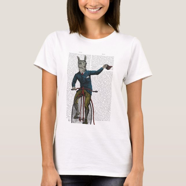 Llama auf Bike T-Shirt (Vorderseite)