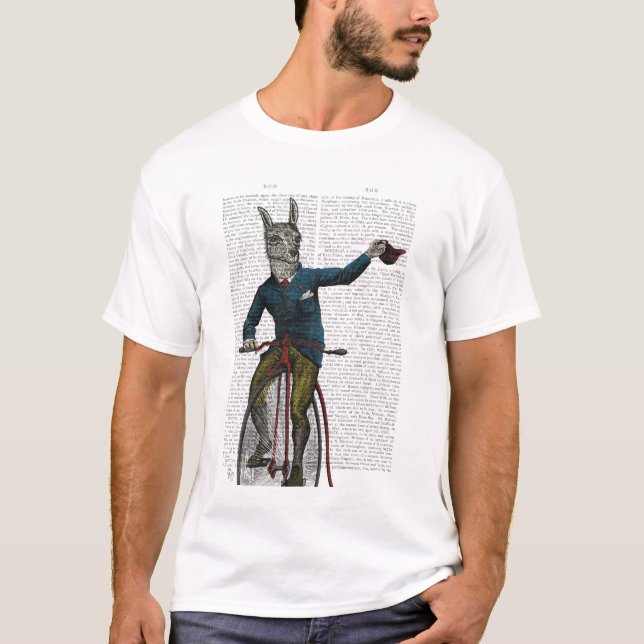 Llama auf Bike T-Shirt (Vorderseite)