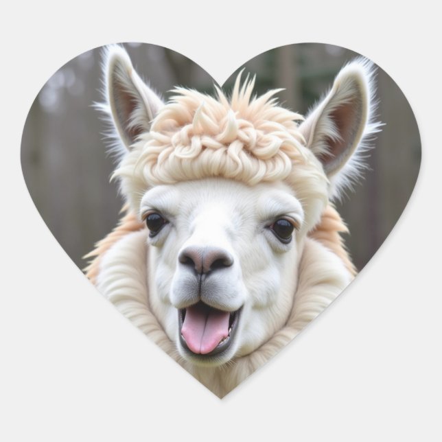LLAMA-Aufkleber Herz-Aufkleber (Vorderseite)