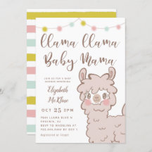 Llama Baby Mama Gender Neutral Dusche