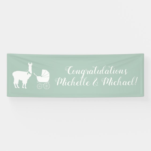 Llama Baby Shower Banner (Horizontal)
