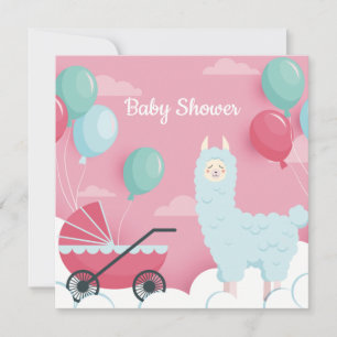 Llama Baby Shower Einladung