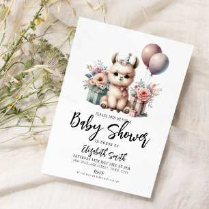Llama Baby Shower Einladung