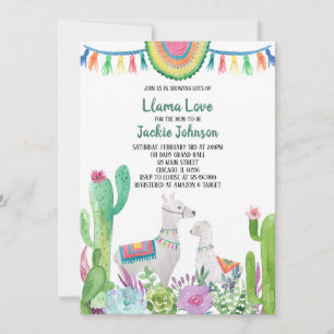 Llama-Baby-Shower-Einladung Einladung