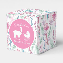 Llama Baby Shower Pink Girl Geschenkschachtel