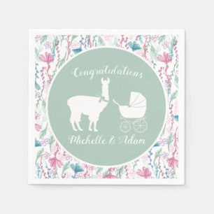 Llama Baby Shower Serviette