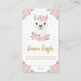 Llama Babydusche Blush Pink Bläserne Windeln Raffe Begleitkarte