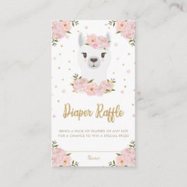 Llama Babydusche Blush Pink Bläserne Windeln Raffe Begleitkarte